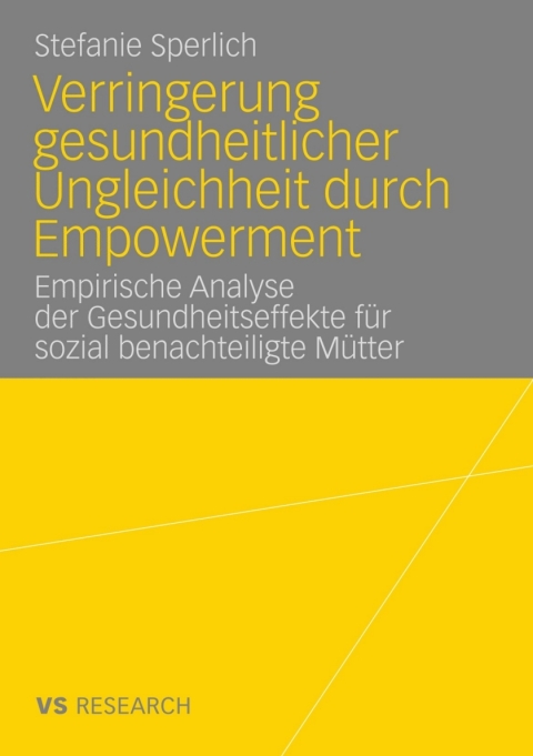 Cover image for book Verringerung gesundheitlicher Ungleichheit durch Empowerment