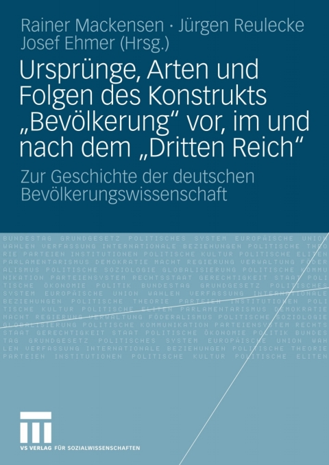 Cover image for book Ursprünge, Arten und Folgen des Konstrukts "Bevölkerung" vor, im und nach dem "Dritten Reich"