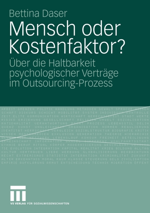 Cover image for book Mensch oder Kostenfaktor?