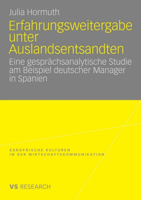 Cover image for book Erfahrungsweitergabe unter Auslandsentsandten