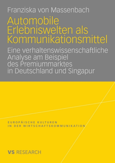 Cover image for book Automobile Erlebniswelten als Kommunikationsmittel