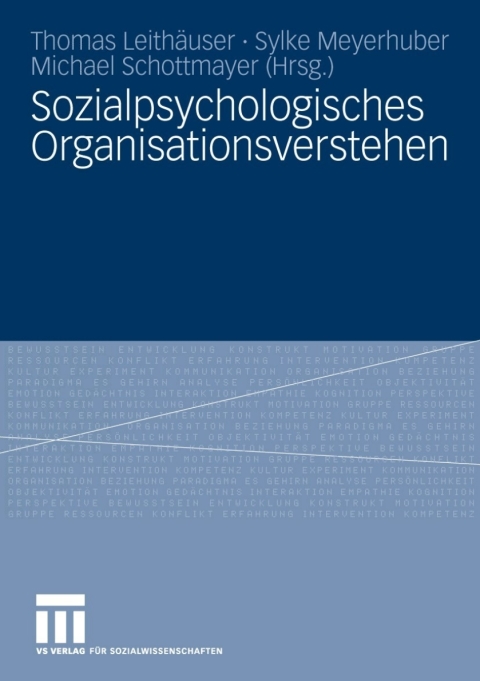Cover image for book Sozialpsychologisches Organisationsverstehen