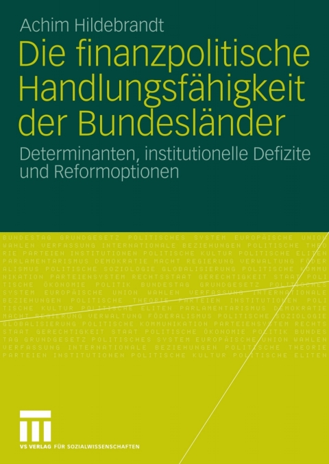 Cover image for book Die finanzpolitische Handlungsfähigkeit der Bundesländer