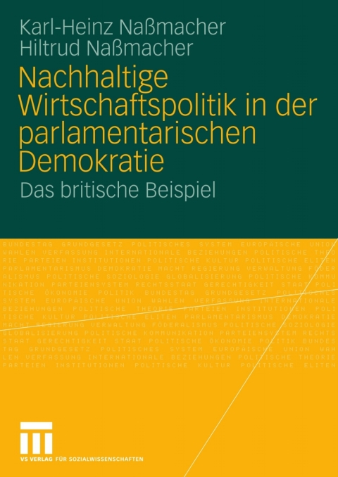 Cover image for book Nachhaltige Wirtschaftspolitik in der parlamentarischen Demokratie