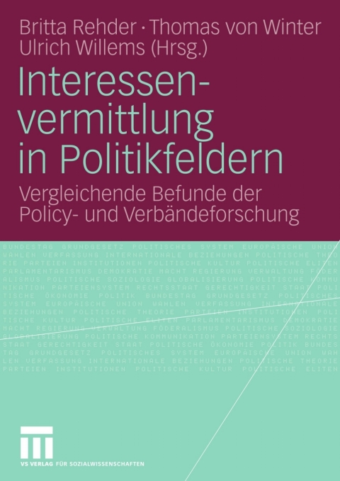 Cover image for book Interessenvermittlung in Politikfeldern