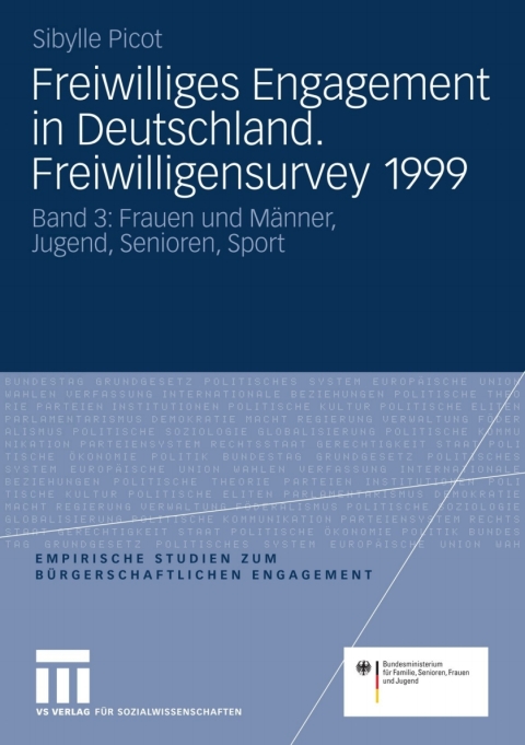 Cover image for book Freiwilliges Engagement in Deutschland. Freiwilligensurvey 1999