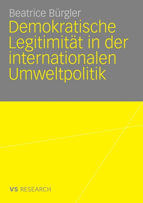 Cover image for book Demokratische Legitimität in der internationalen Umweltpolitik