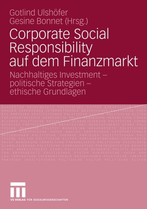 Cover image for book Corporate Social Responsibility auf dem Finanzmarkt