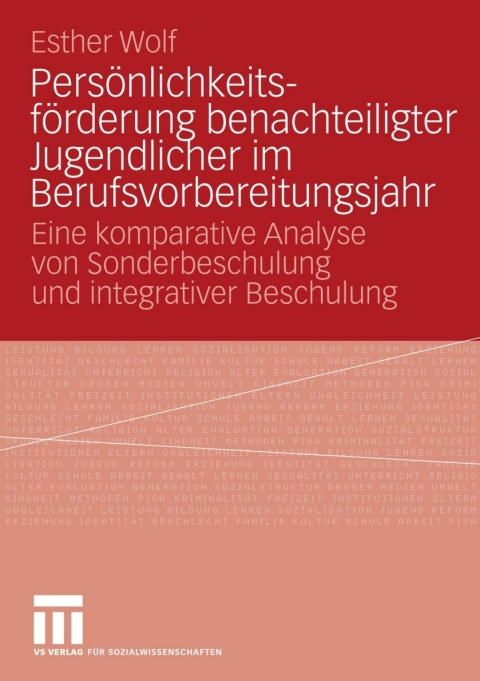 Cover image for book Persönlichkeitsförderung benachteiligter Jugendlicher im Berufsvorbereitungsjahr