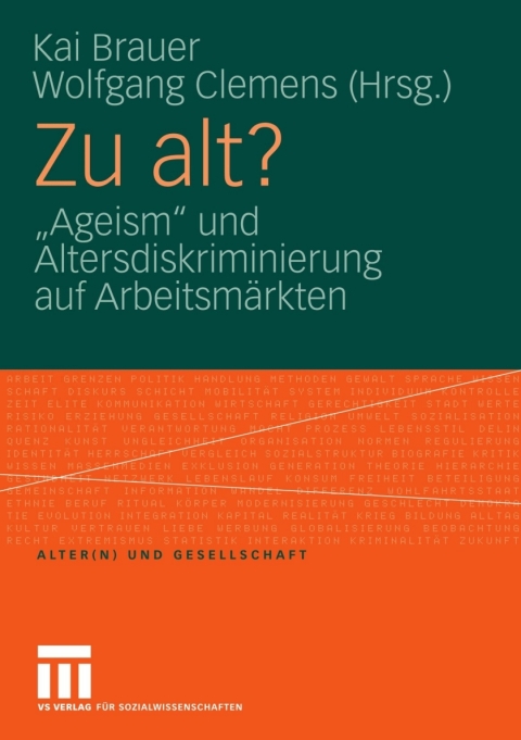 Cover image for book Zu alt?
