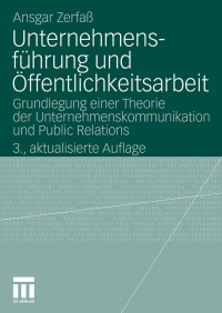 Cover image: Unternehmensführung und Öffentlichkeitsarbeit 3rd edition 9783531168777