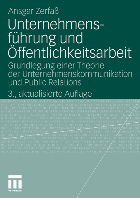 Cover image for book Unternehmensführung und Öffentlichkeitsarbeit