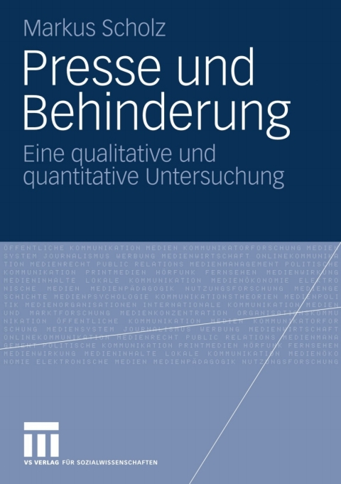 Cover image for book Presse und Behinderung