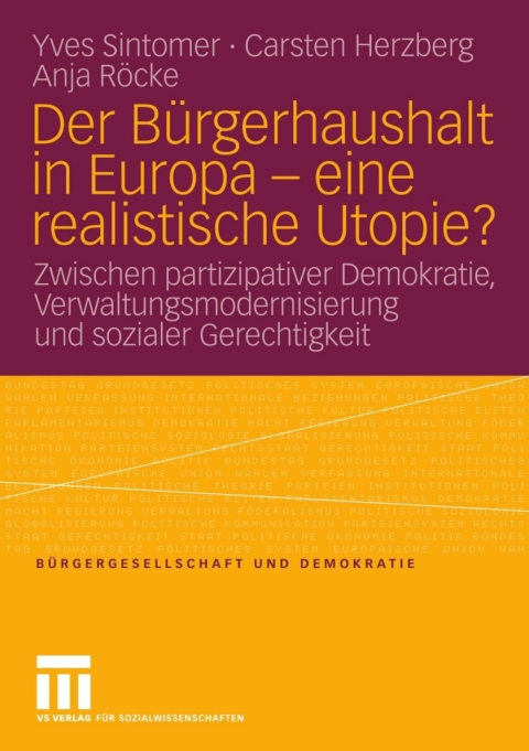 Cover image for book Der Bürgerhaushalt in Europa - eine realistische Utopie?
