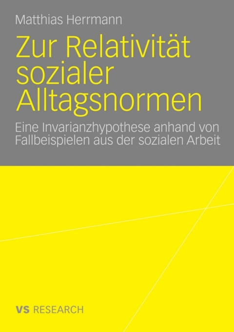 Cover image for book Zur Relativität sozialer Alltagsnormen