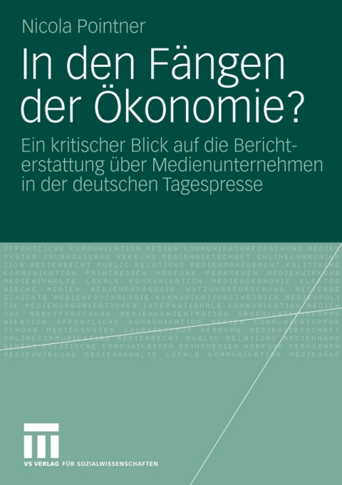 Cover image for book In den Fängen der Ökonomie?