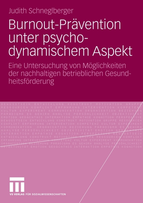 Cover image for book Burnout-Prävention unter psychodynamischem Aspekt