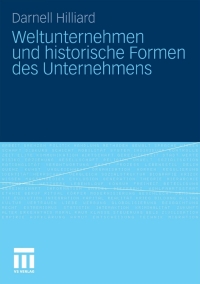 Cover image: Weltunternehmen und historische Formen des Unternehmens 9783531175096