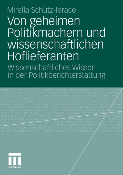 Cover image for book Von geheimen Politikmachern und wissenschaftlichen Hoflieferanten