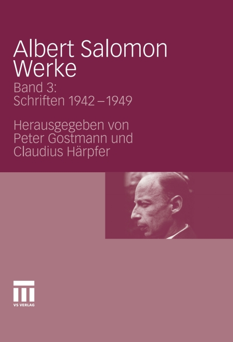 Cover image for book Albert Salomon Werke