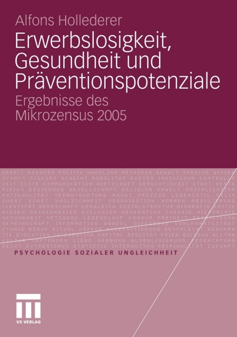 Cover image for book Erwerbslosigkeit, Gesundheit und Präventionspotenziale