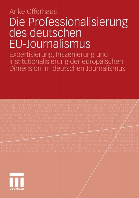 Cover image for book Die Professionalisierung des deutschen EU-Journalismus