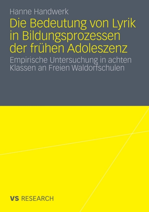 Cover image for book Die Bedeutung von Lyrik in Bildungsprozessen der frühen Adoleszenz