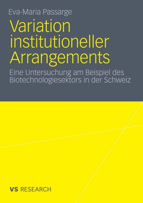 Cover image for book Variation institutioneller Arrangements