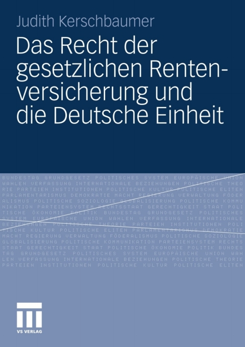 Cover image for book Das Recht der gesetzlichen Rentenversicherung und die Deutsche Einheit