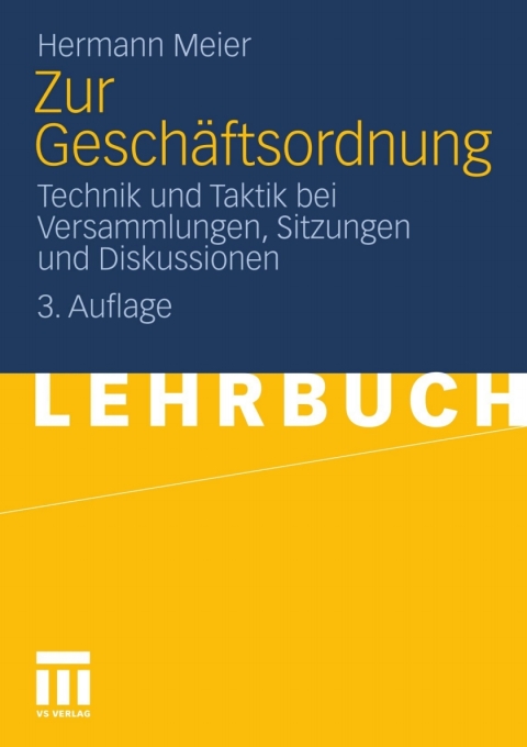 Cover image for book Zur Geschäftsordnung