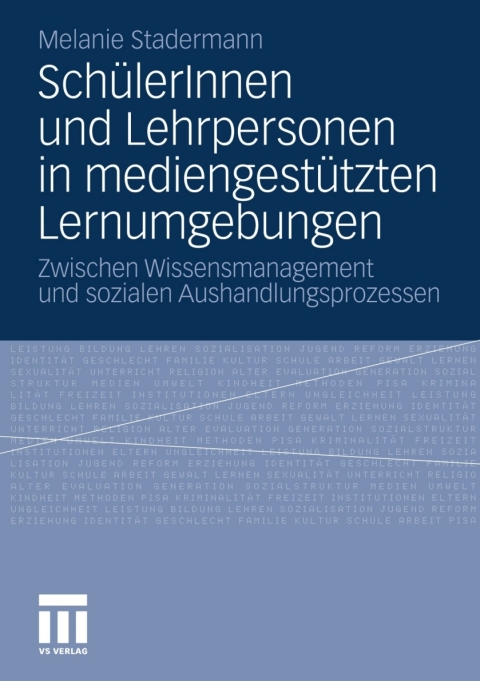 Cover image for book SchülerInnen und Lehrpersonen in mediengestützten Lernumgebungen