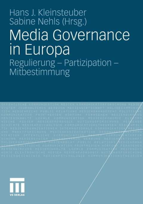 Cover image for book Media Governance in Europa