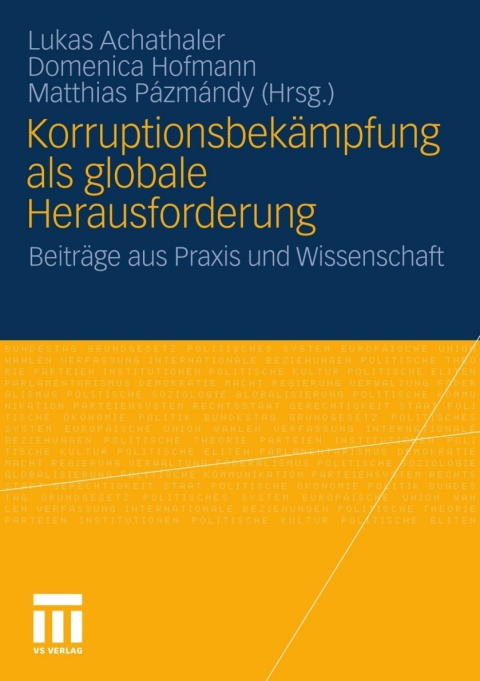 Cover image for book Korruptionsbekämpfung als globale Herausforderung