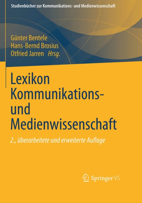 Cover image for book Lexikon Kommunikations- und Medienwissenschaft