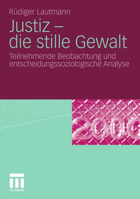 Cover image for book Justiz - die stille Gewalt