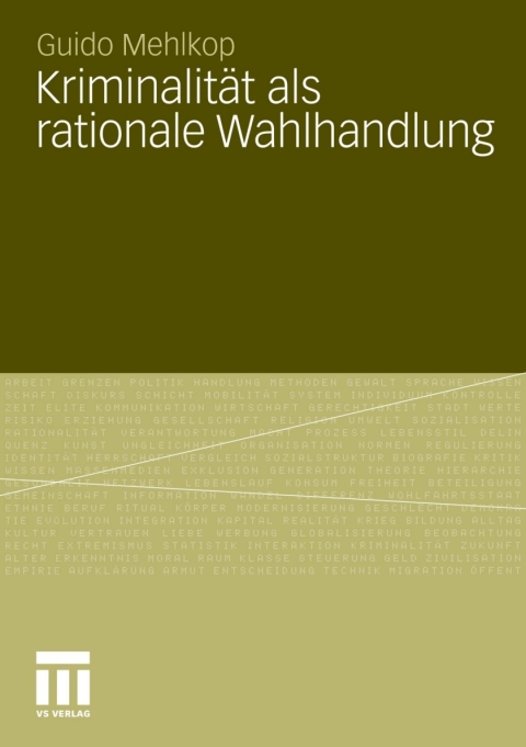 Cover image for book Kriminalität als rationale Wahlhandlung
