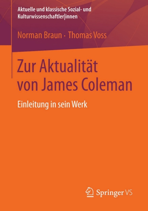 Cover image for book Zur Aktualität von James Coleman
