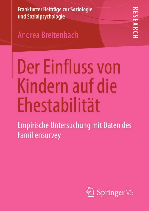 Cover image for book Der Einfluss von Kindern auf die Ehestabilität