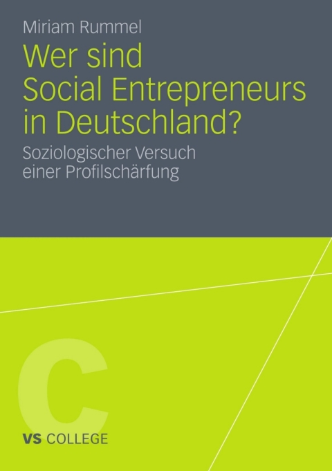 Cover image for book Wer sind Social Entrepreneurs in Deutschland?