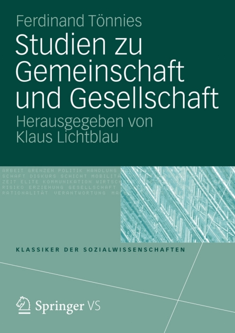 Cover image for book Studien zu Gemeinschaft und Gesellschaft