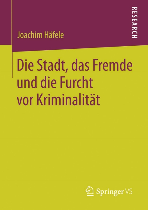 Cover image for book Die Stadt, das Fremde und die Furcht vor Kriminalität
