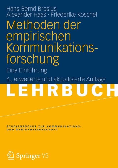 Cover image for book Methoden der empirischen Kommunikationsforschung