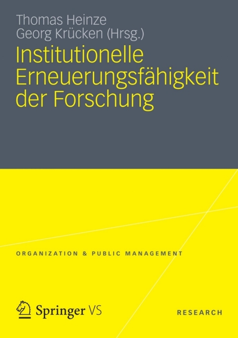 Cover image for book Institutionelle Erneuerungsfähigkeit der Forschung