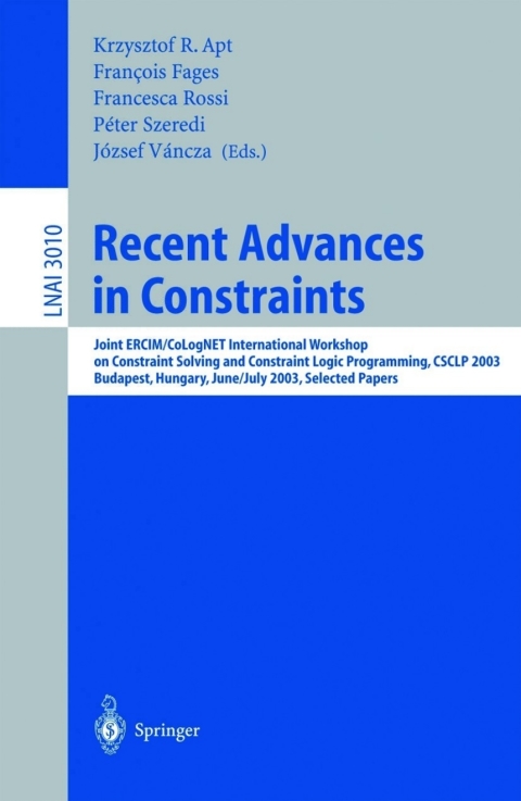 Cover image for book Recent Advances in Constraints
