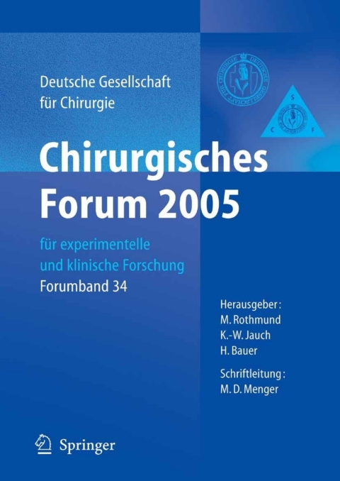 Cover image for book Chirurgisches Forum 2005 für experimentelle und klinische Forschung
