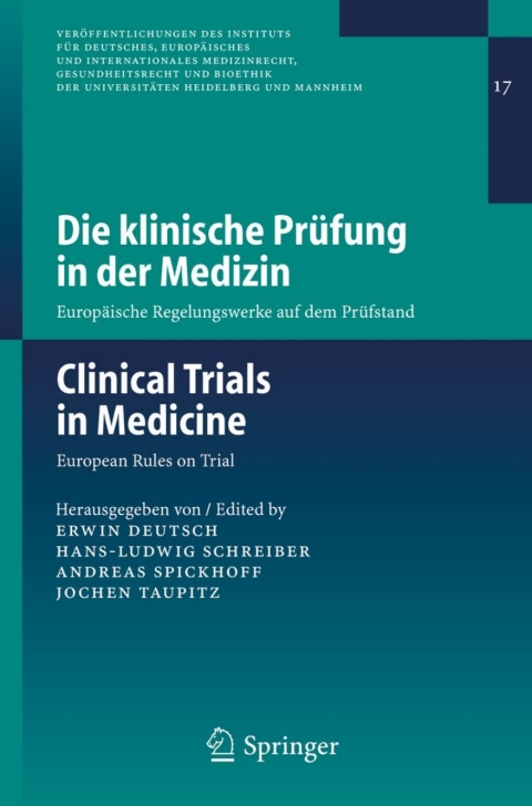Cover image for book Die klinische Prüfung in der Medizin / Clinical Trials in Medicine