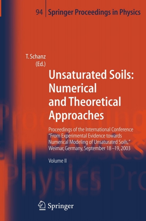 Cover image for book Unsaturated Soils: Numerical and Theoretical Approaches