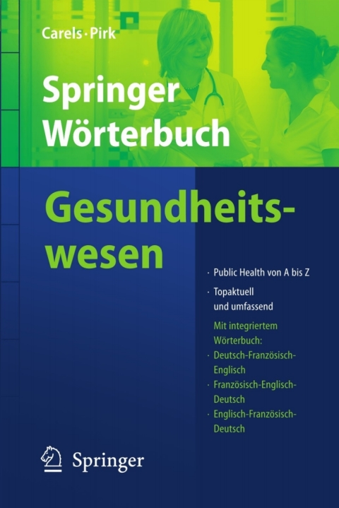 Cover image for book Springer Wörterbuch Gesundheitswesen