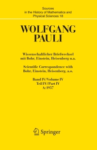 Cover image: Wissenschaftlicher Briefwechsel mit Bohr, Einstein, Heisenberg u.a. / Scientific Correspondence with Bohr, Einstein, Heisenberg a.o. 9783540402961