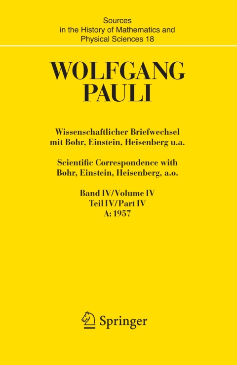 Cover image for book Wissenschaftlicher Briefwechsel mit Bohr, Einstein, Heisenberg u.a. / Scientific Correspondence with Bohr, Einstein, Heisenberg a.o.